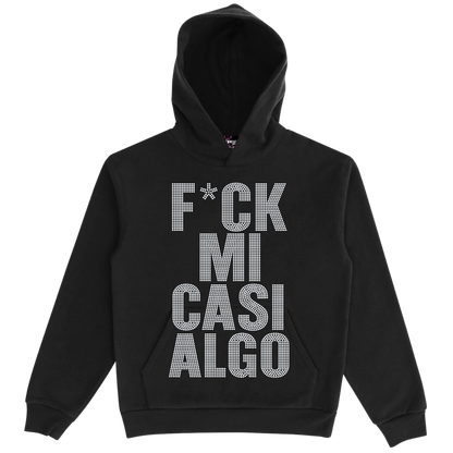 F*CK MI CASI ALGO Rhinestone Hoodie